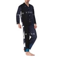 thumbnail image 2 of Bingfone Men's Pajama Set 2 Piece Loungewear PJs, Long Sleeve with Pajama Pants-2025 Happy New Year 2, 2 of 7
