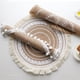 thumbnail image 5 of Posavasos tejidos, tapetes para comidas, tapetes aislantes de algodón y lino para la mesa del comedor, accesorios de tiro, tapetes decorativos de cáñamo para el hogar, 5 of 6