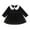 Black, variant on JMKQLZ Girls Fashion Casual New Style Mesh Dress Children's Long Sleeve Doll Collar Bodysuit Cute Baby Princess Dress, Black, Size: 6 Months