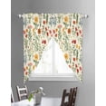 thumbnail image 3 of Spring Floral Swag Valances for Windows, Country Summer Botanical Rod Pocket Sheer Valances for Large Windows, Swag Toppers Light Filtering for Kitchen Living Room 2 Panels 36''x63'', 3 of 6