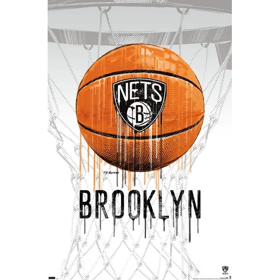 NBA Brooklyn Nets - Drip Basketball 21 Wall Poster, 22.375" x 34"