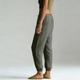 thumbnail image 4 of Cagogo Women's Harem Pants Elastic Waist Flowy Solid Boho Lounge Long Pants Party Travel Casual, Dark Gray 2XL, 4 of 5