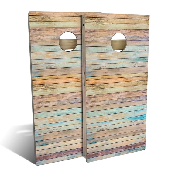 Skip's Garage | Summer Woodlay Cornhole Board Set | Includes Boards & Bags | Choose Your Size & Accessories