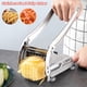 thumbnail image 1 of Cortador de papas fritas de acero inoxidable MDHAND, cortador de papas con 2 cuchillas y base de succión antideslizante, perfecto para papas, papas fritas, pepinos, verduras y zanahorias., 1 of 8