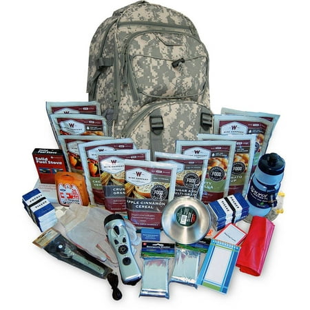 Wise 2 week essential survival product and food kit for 1 person or 1 week for 2 people.