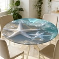 thumbnail image 7 of ARTSLION Elastic Tablecloth For Round Tables, Waterproof Tablecover For Up To 32"-36" Round Table, Dining Tablecover For Indoor And Outdoor, Holiday, Seastar, 7 of 7
