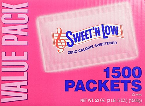 Sweet and Low Zero Calorie Sweetener 1500 Individual Serving Packets