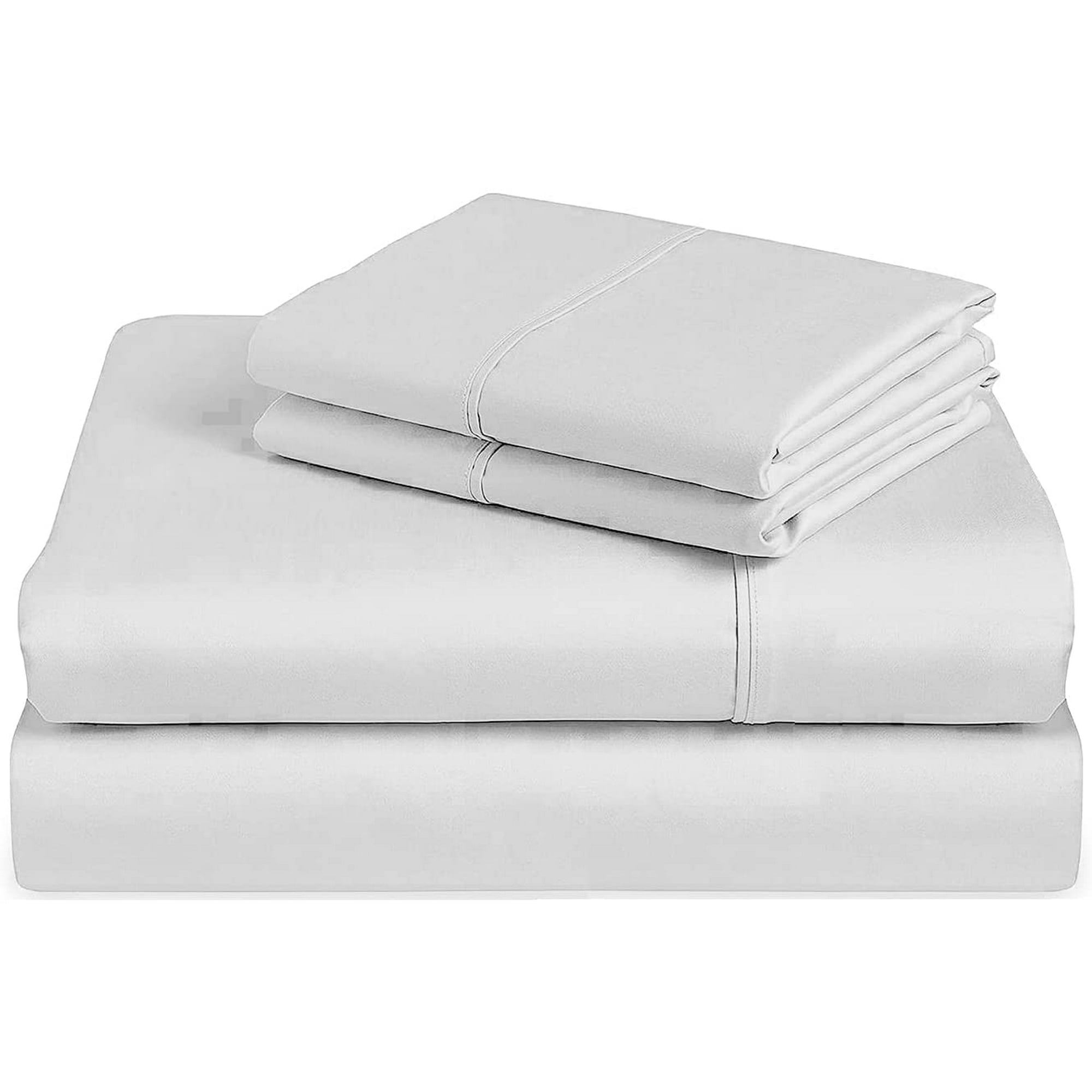 Lane Linen RV Queen Sheets – 100% Organic Cotton 4-Piece Set, 15” Deep Pocket, Short Queen Size