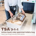 thumbnail image 2 of Bolsa de aseo Wedama aprobada por la TSA, paquete de 3, transparente con asas, 2 of 7