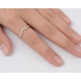 thumbnail image 4 of CHOOSE YOUR COLOR Women's Chevron White CZ Promise Ring .925 Sterling Silver Band Female Size 10, 4 of 4