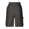 thumbnail image 6 of ZHYou Cargo Shorts for Women Casual Baggy Fit Drawstring Pull On Summer Shorts with Side Flap Pockets,Dark Gray,Size XL, 6 of 6