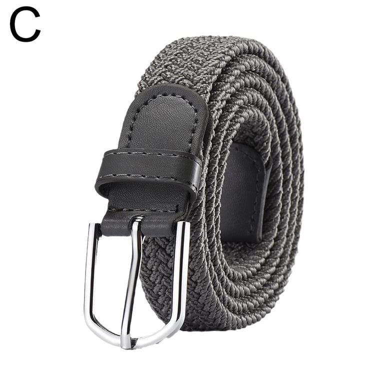 Elastic Stretch Canvas Belt with Circle Buckle, No-Hole Design Elastic Belts for Men - Stretch Canvas No Metal Plastic  main image 4