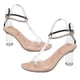 thumbnail image 1 of High Heels Sandals For Women Stylish Transparent Heel Elegant Design Party Casual Wear Beige Size 36 1 Pair, 1 of 4