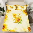 thumbnail image 2 of jejeloiu Blossoming Sunflower Flowers Full Size Sheets,Country Flower Print Bed Sheets,First Letter Y Sheet Sets For Girls,Super Cozy Room Decor,4pcs, 2 of 7