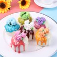 thumbnail image 3 of 6pcs Simulation Cake Artificial Round Rose Cake Model Set Mousse Dessert Children Cognitive Toys for Decoration Display, 3 of 9