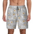 thumbnail image 3 of Uemuo Daisies Flowers Pattern Mens Swim Trunks Quick Dry Board Shorts with Mesh Lining, Stretch Beach Shorts Quick Dry No-Chafing Board Shorts-Medium, 3 of 9