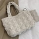 thumbnail image 5 of Bolso de mano acolchado para mujer bolso de hombro de gran capacidad con juego de monedero (albaricoque), 5 of 5