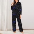 thumbnail image 2 of Balery Mathematica Science Conjunto de Pijama con Estampado para Mujer, Conjunto de Dos Piezas con Manga Larga, Ropa de Dormir Suave con Bolsillos, Pijamas Cómodos-Small, 2 of 7