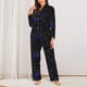 thumbnail image 2 of Balery Mathematica Science Conjunto de Pijama con Estampado para Mujer, Conjunto de Dos Piezas con Manga Larga, Ropa de Dormir Suave con Bolsillos, Pijamas Cómodos-Large, 2 of 7
