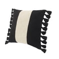 thumbnail image 5 of Laddha Home Designs Handwoven Broad Striped Cotton Throw Pillow Cover - 20" - White and Black, 5 of 8