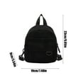 thumbnail image 3 of Btomtd Mini Backpack Ins Cute OL Commuting Small Cosmetic Bag Corduroy Texture Student Versatile Schoolbag Adjustable Shoulder Strap Fashion Shoulder Bag, Black, 3 of 6