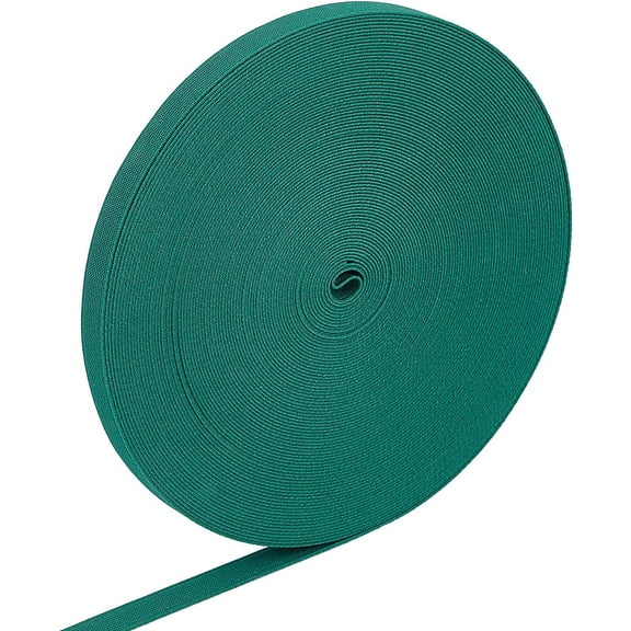 Knit Elastic Band 30 Yards/27m 0.6 Inch/15mm (Dark Green) High Elasticity Sewing Band Spool Knit Stretch Cord Belt for Sewing Tool/Sewing Waistband