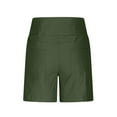 thumbnail image 5 of Inleife Womens Solid Stretch Twill Shorts Thin Waist Pull On Regular Hiking Shorts Bermuda Summer Casual With Pockets, 5 of 6