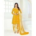 thumbnail image 2 of Punjabi Women's Wear Designer Patiyala Dress Indian Pakistani Shalwar Kameez Suits ( Yellow, 4XL - 50 ), 2 of 5