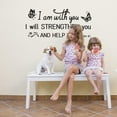 thumbnail image 5 of Bible Text Wall Decals Motivation Butterflies Wall Stickers I am with You I Will Strengtheen You and Help You Black Wallpaper Decoration for Home Decoration Wall Sticker Vinyl Transfer, 5 of 6