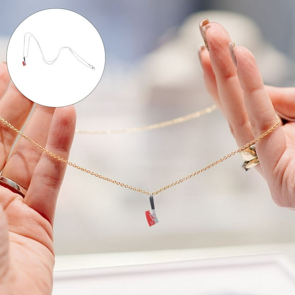 WHAMVOX MultiColored Bloody Cutter Necklace for Men Alloy Material Lightweight Unique Design Perfect for Any Occasion
