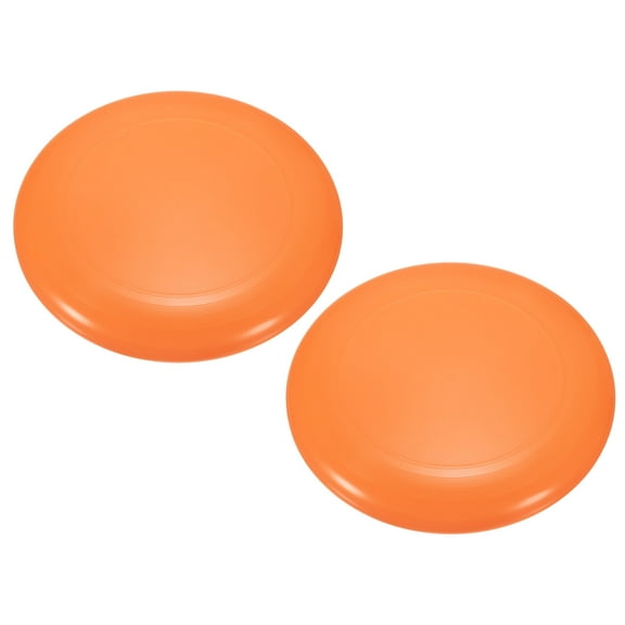 Flying Disc 10.8 Inch 175 Gram, Sport Disk Training Disk for Backyard Lawn Beach, Orange, 2 Pack