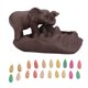 thumbnail image 1 of Quemadores de incienso de reflujo de elefante con 20 conos de incienso de gres rojo que alivian la ansiedad. Porta incienso de reflujo para salón de té., 1 of 14