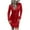 Red, variant on Christmas! Ohufall Hoodies for Women, Sweatshirt for Women Solid Color Hooded Guard Dress Black Wrap Hip Dress Long Sleeve Dress