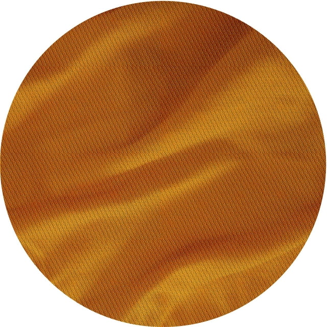 Ahgly Company Tapis d'Intérieur Rond Lavable en Machine Transitionnel Néon Orange, 4 Pieds Rond