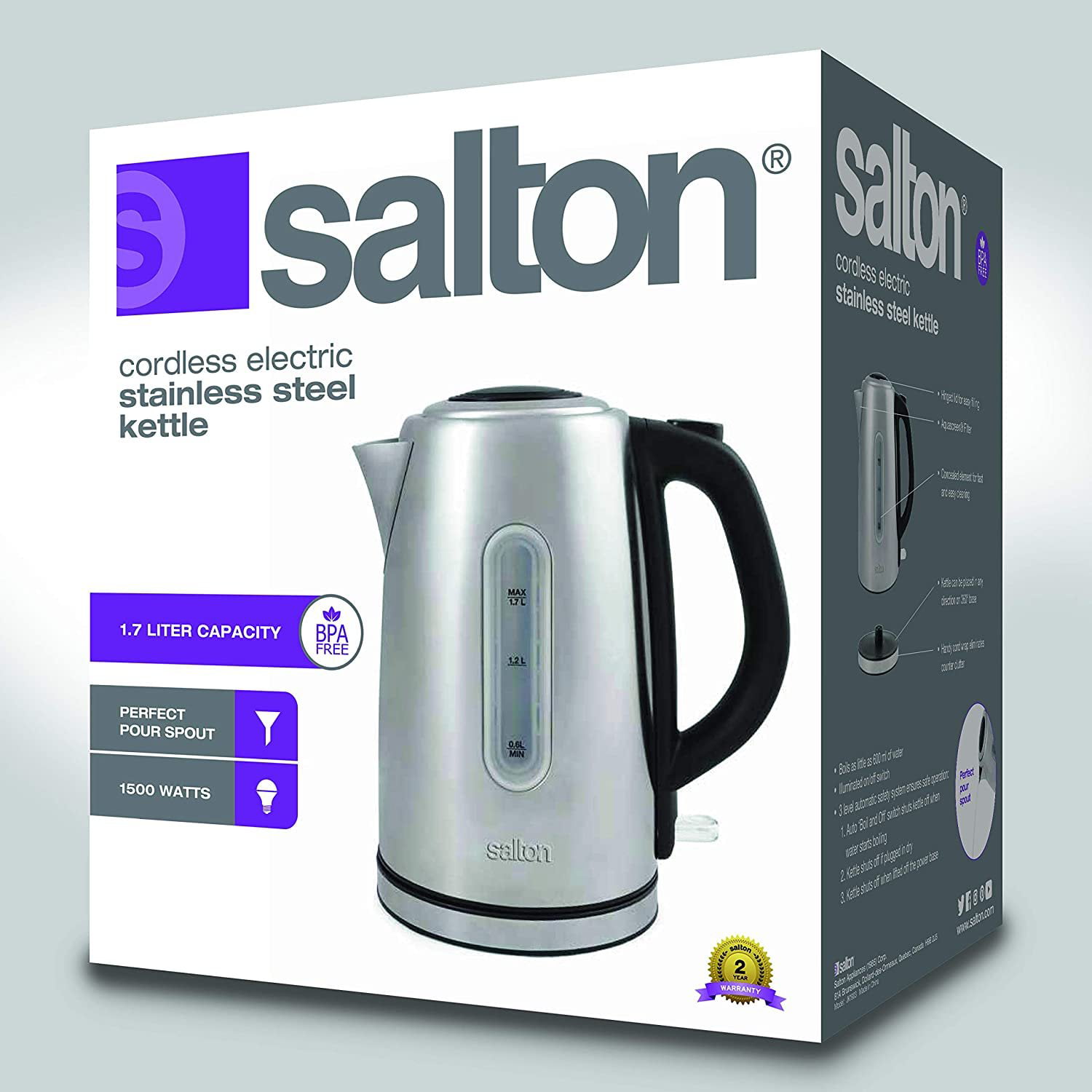 Salton Cordless Rechargeable Salad Spinner