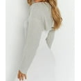thumbnail image 3 of ORUYROP Boléro Pull pour Femmes Tenue d'Automne Cardigan Court en Tricot Manches Longues Y2K Ouvert devant pour Sortir, 3 of 5