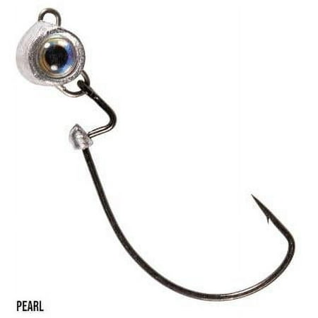 UPC: 0879044007258 | Z-MAN CTXF18-02 Texas Eye Finesse Pearl 1/8oz Jighead Fishing Lures (3 Pack)