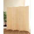 thumbnail image 4 of Jostyle Room Divider Privacy Screen with Natural Bamboo, 6 Panel Folding Privacy Screens, Freestanding Wall Divider-Beige, 4 of 12