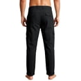 thumbnail image 5 of Tisuna Casual Pants For Mens Solid Color Zipper Button Straight Leg Trousers Breathable Fashion Male Work Street Pants Black Size Xxxl, 5 of 8