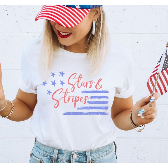STARS AND STRIPES Graphic Short sleeve T-Shirt