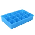 thumbnail image 3 of Bandejas de silicona para cubitos de hielo de primera calidad para bar en casa, cubitos de hielo fáciles de hacer, diseño azul, 3 of 8