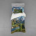 thumbnail image 1 of Ambesonne Nature Bedding Set 3 Pcs, Snowy Mountain Lake, Twin, Multicolor, 1 of 3