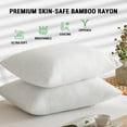 thumbnail image 4 of GOGREEN Waterproof Pillow Protectors with Zipper - King Size Cooling Bamboo Rayon Pillow Case Cover, Bed Bug Pillow Cover, Zippered Plastic Pillowcase (2 Packs, King 20"x36"), 4 of 10