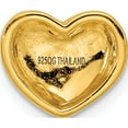 thumbnail image 3 of Sterling Silver Gold-Plated Scratch Finish Heart Chain Slide (9.81 X 11.42) Made In Thailand qp5383, 3 of 5