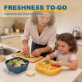 thumbnail image 6 of GARITIN Salad Container, 58 oz Bento Lunch Box with 4-Compartment Tray for Meal Prep, 6 of 7