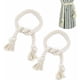 thumbnail image 1 of Cortinas de cordón de cáñamo tejidas a mano con borlas para sala de estar, dormitorio y oficina para decoración del hogar, 1 of 5