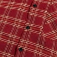 thumbnail image 4 of JIANJIA Mens Casual Button Down Shirts Summer Plaid Print Lapel Long Sleeve Loose Tops Activewear,Red,XXL, 4 of 8