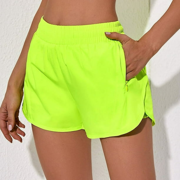 PENGXIANG Women's Running Shorts with Zip Pockets High Waisted Athletic  Workout Gym Shorts Tennis Shorts Running Shorts 