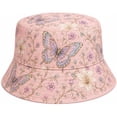thumbnail image 2 of Basysin Vintage Print Bucket Hat Lightweight Breathable Sun Hat Fashion Wide Brim Fisherman Cap Outdoor Travel Beach Daily Holiday Hat, 2 of 5