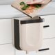 thumbnail image 1 of ZHAOCHENG Pequeño bote de basura colgante para cocina, mini bote de basura plegable para gabinete, automóvil, dormitorio y baño, plástico, 2,4 galones, color café, 1 of 5